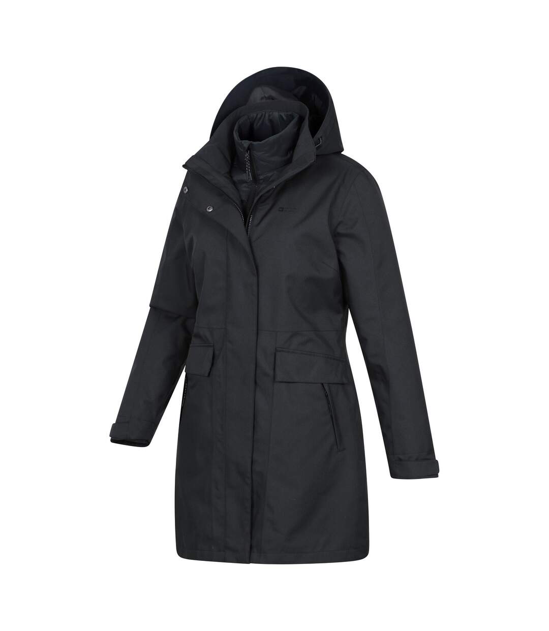 Womens/ladies Rain On 3 In 1 Waterproof Jacket Black Mountain Warehouse-3