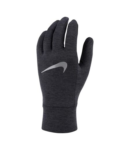 Mens Fleece Running Gloves Black Silver Marl Nike