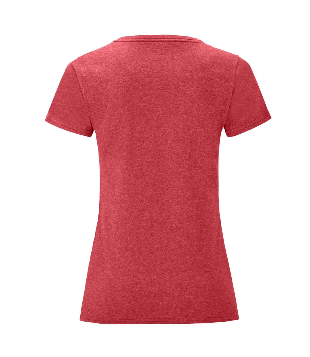 T-shirt iconic femme rouge chiné Fruit of the Loom-2