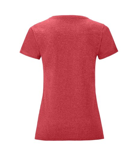 T-shirt iconic femme rouge chiné Fruit of the Loom