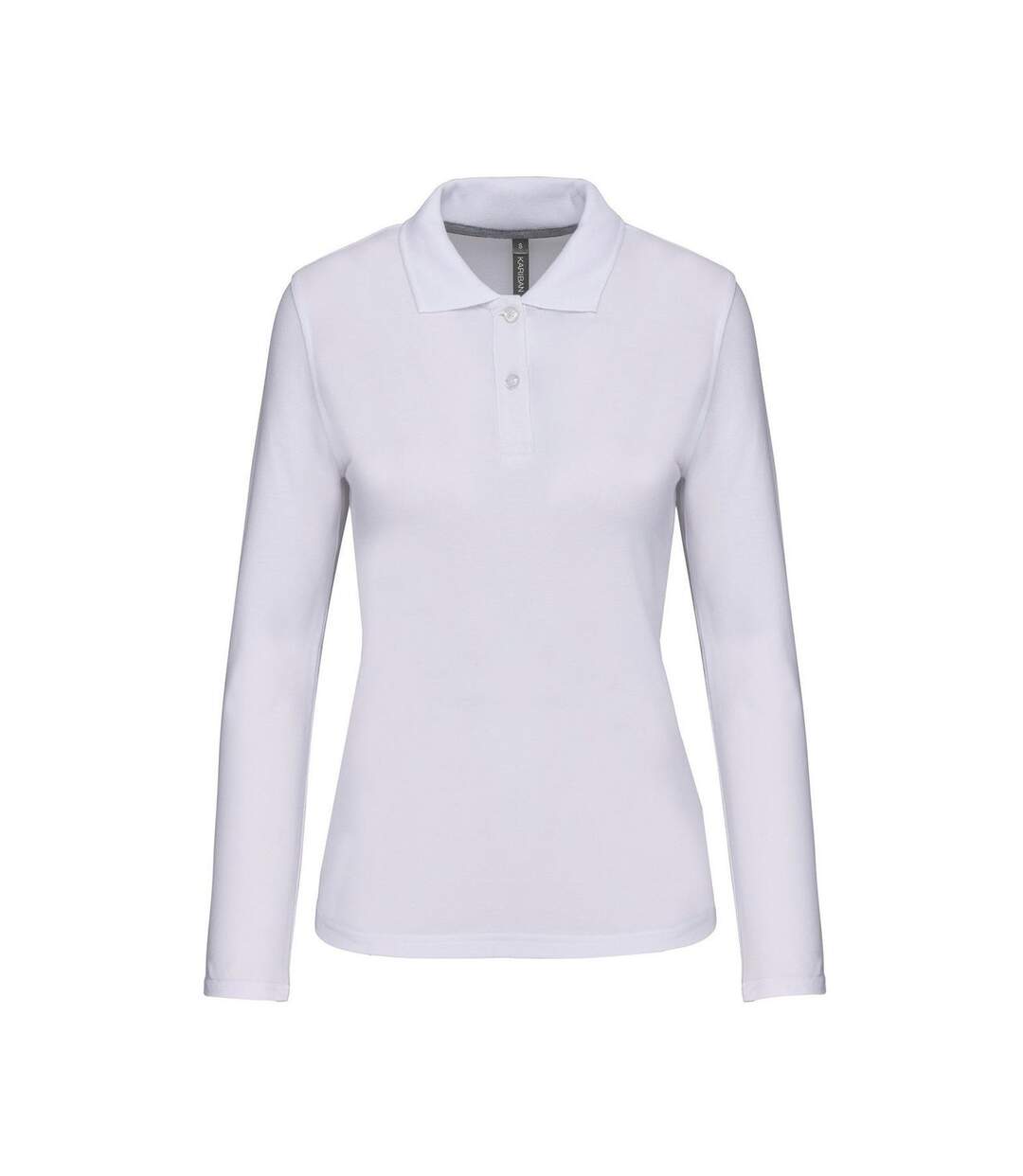 Polo manches longues - Femme - K244 - blanc