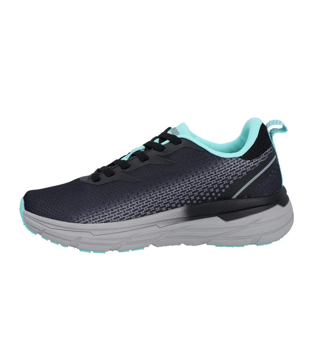 Womens/ladies Promenade Trainers Black Grey Mint Hi-Tec-3