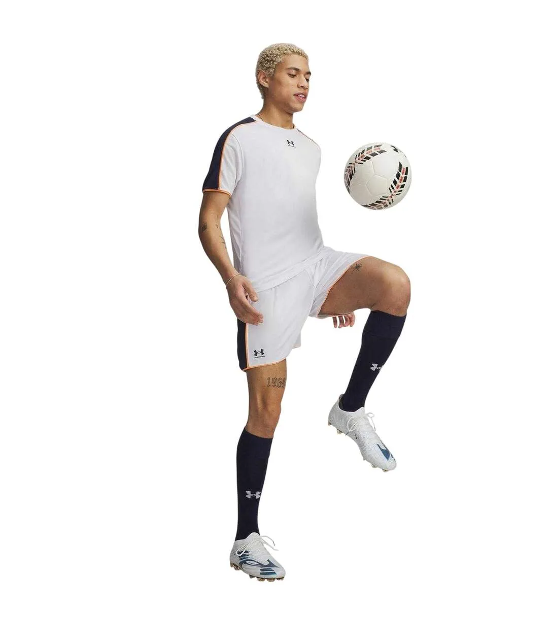 Short De Foot Homme Blanc Under Armour-4