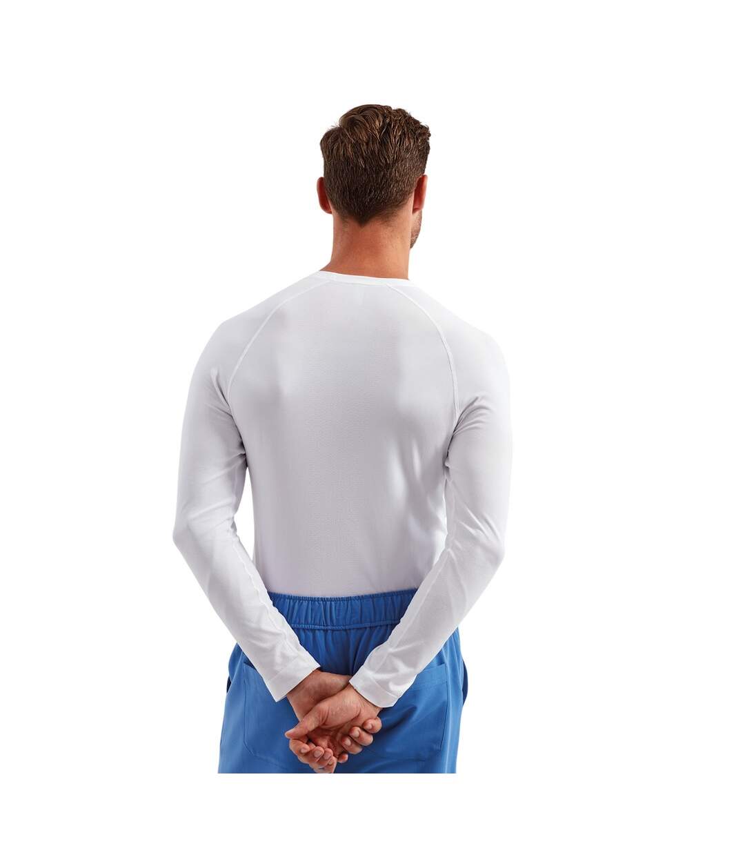 Mens Unstoppable Fresh Underscrub Base Layer Top White Onna-2