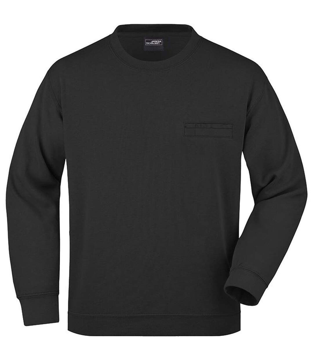 Sweat avec poche poitrine - Homme - JN924 - noir