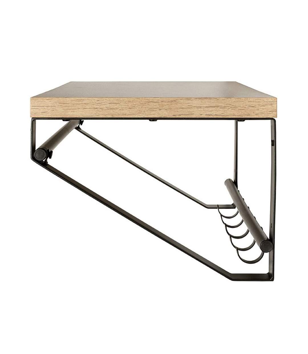 Patère Murale Design Kare 70cm Naturel & Noir-3