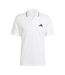 Polo Motif/style 3 Rayures Homme Blanc Noir Adidas-2