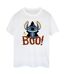 Disney T-shirt boyfriend en coton Lilo & Stitch Womens/Ladies Boo ! (Blanc) - UTBI30491-1