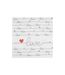 Lot de 20 Serviettes en Papier New Love 33x33cm Blanc-1