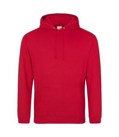 Sweat À Capuche College Adulte Rouge Feu Awdis