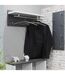 Patère Murale 7 Crochets Déco Granit 80cm Gris-3