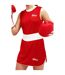 Short De Boxe Et Débardeur Femme Rouge BoxFit-1