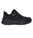Childrens/kids Elite Sport Waterproof Lace Up Walking Shoes Black Skechers-1