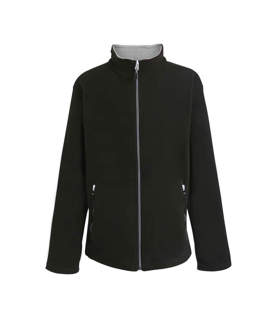 Mens fleece jacket black/mineral grey Regatta Professional-1