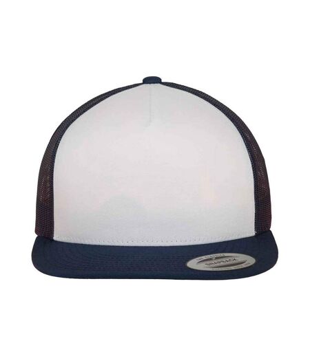 Casquette trucker adulte bleu marine / blanc Flexfit