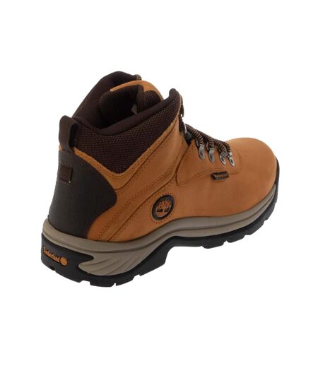 Mens leather mid cut waterproof hiking boots wheat Timberland