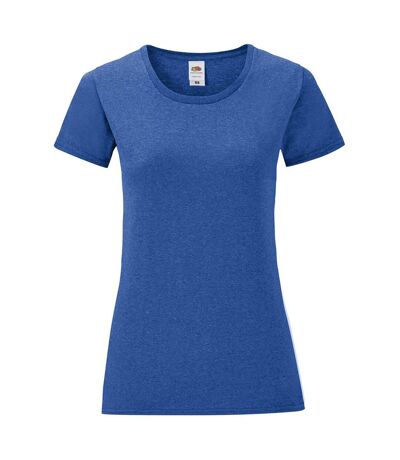 Fruit Of The Loom - T-shirt manches courtes ICONIC - Femme (Bleu roi chiné) - UTPC3400