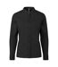 Womens/ladies banded grandad collar formal shirt black Premier