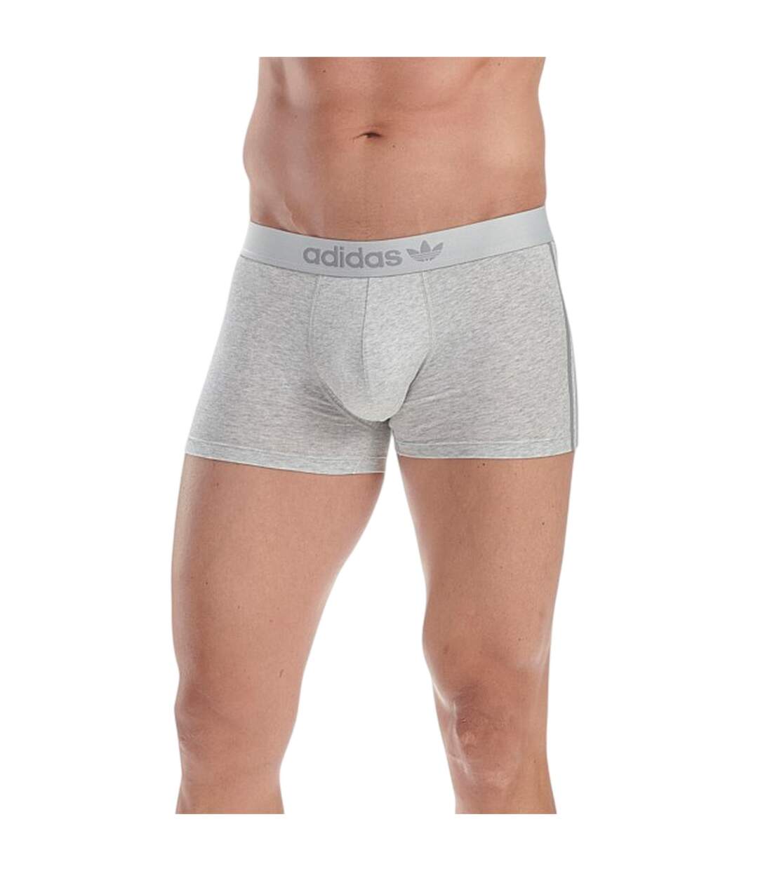 Pack Of 2  Mens Originals Comfort Boxer Briefs  White Grey Adidas-3