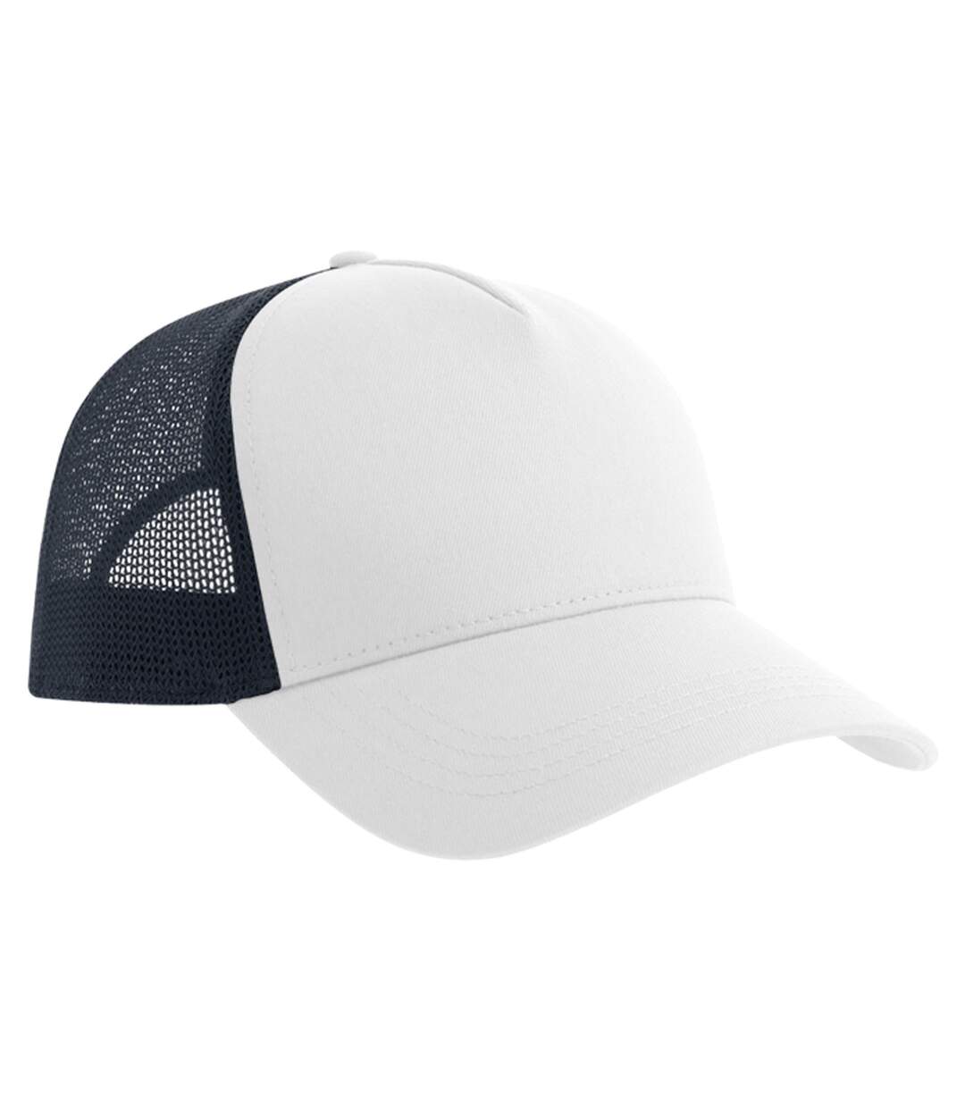 Casquette Trucker Rapper Blanc Bleu Marine Atlantis-2