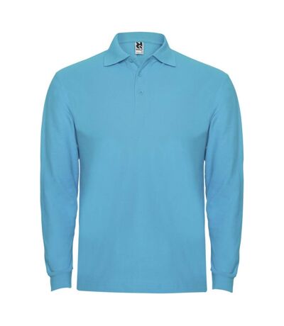 Roly Mens Estrella Long-Sleeved Polo Shirt (Turquoise)