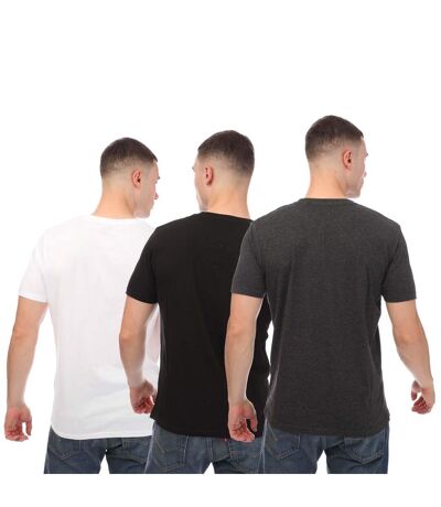 Pack Of 3  Mens Colney T-shirt  Black Grey White Farah