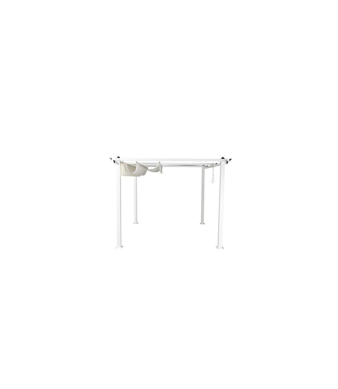 Pergola Avec Toit Lazio 295cm Blanc-3