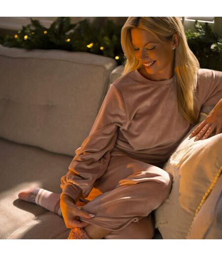 Ladies Winter Loungewear Comfy Set | Soul Warming Thermal Pink Pyjama Set