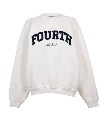 Sweat Motif/style Logo Leon Femme Blanc 4th & Reckless