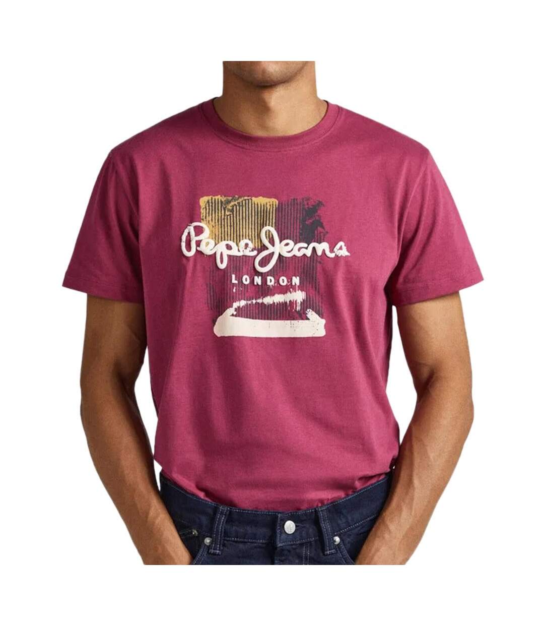 T-shirt Bordeaux Homme Pepe jeans Melbourne - L