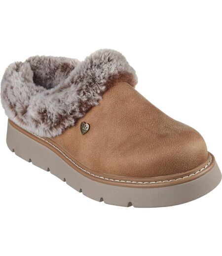 Womens/ladies keepsakes lite cozy blend slippers chestnut Skechers