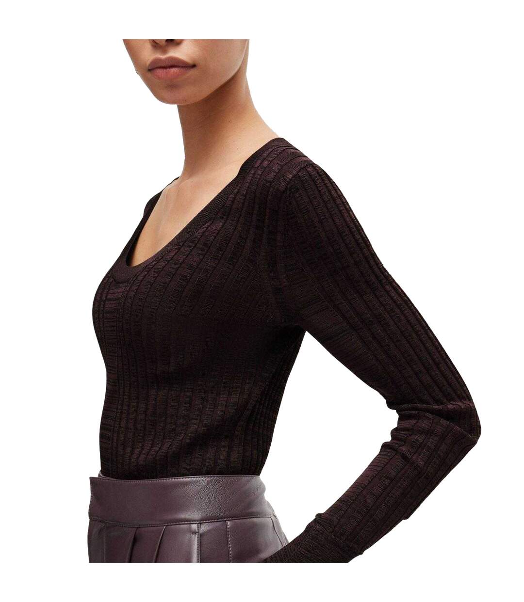 Sweat Firama Femme Marron Boss-4