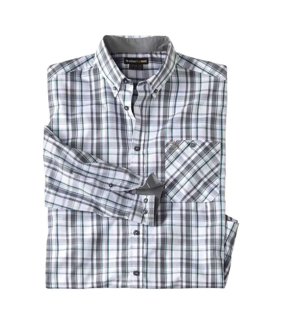 Chemise homme blanc / gris / bleu Atlas For Men-1