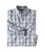 Chemise homme blanc / gris / bleu Atlas For Men-1