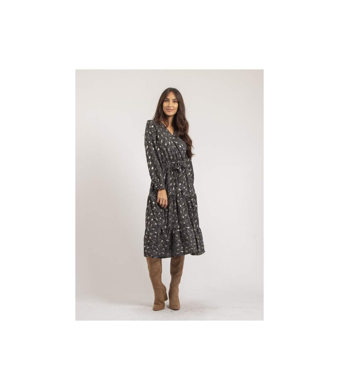 Robe mi-longue motifs IVELIA - Dona X Lisa-3
