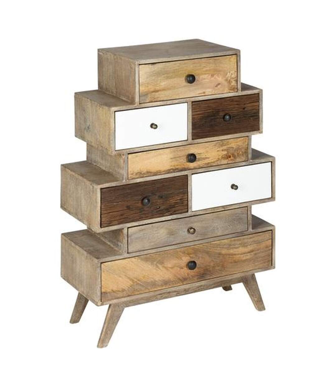 Commode 8 tiroirs en manguier KOVAL - Marron-3