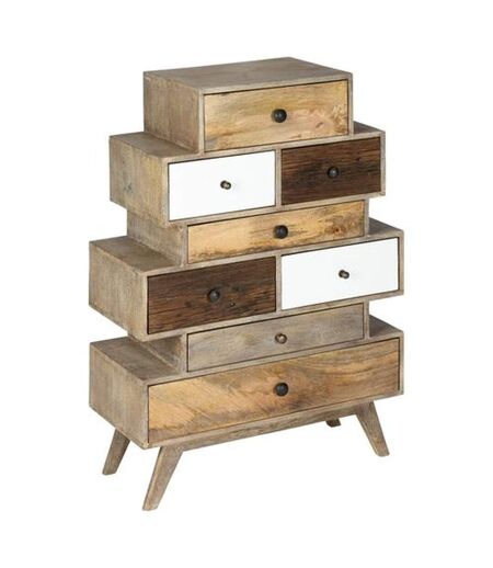 Commode 8 tiroirs en manguier KOVAL - Marron
