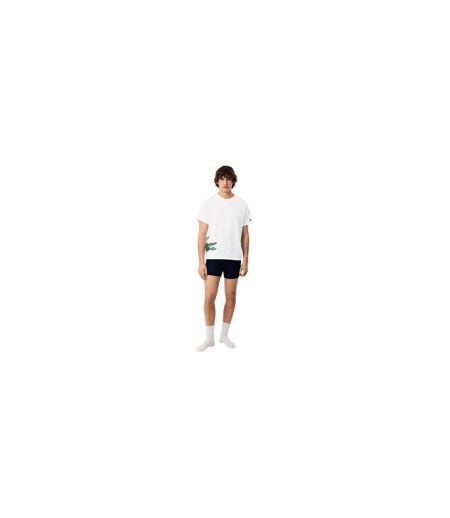 Haut De Pyjama Manches Courtes Motif/style Imprimé Au Dos Homme Blanc Lacoste