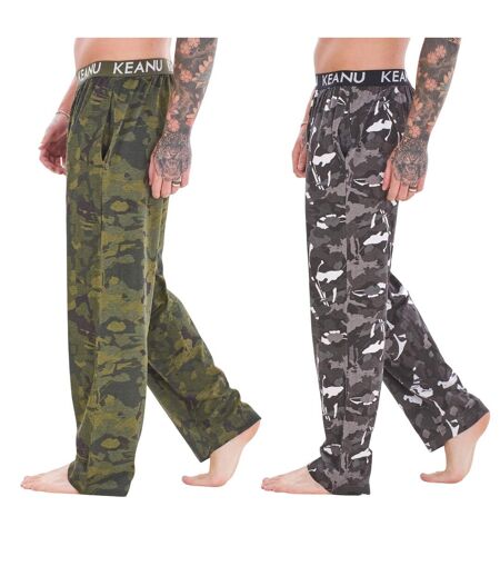 Pantalons De Détente Motif/style Camouflage Homme Vert Noir Keanu