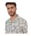 Chemise Manches Courtes Motif/style Floral Homme Vieux Bleu Threadbare-4