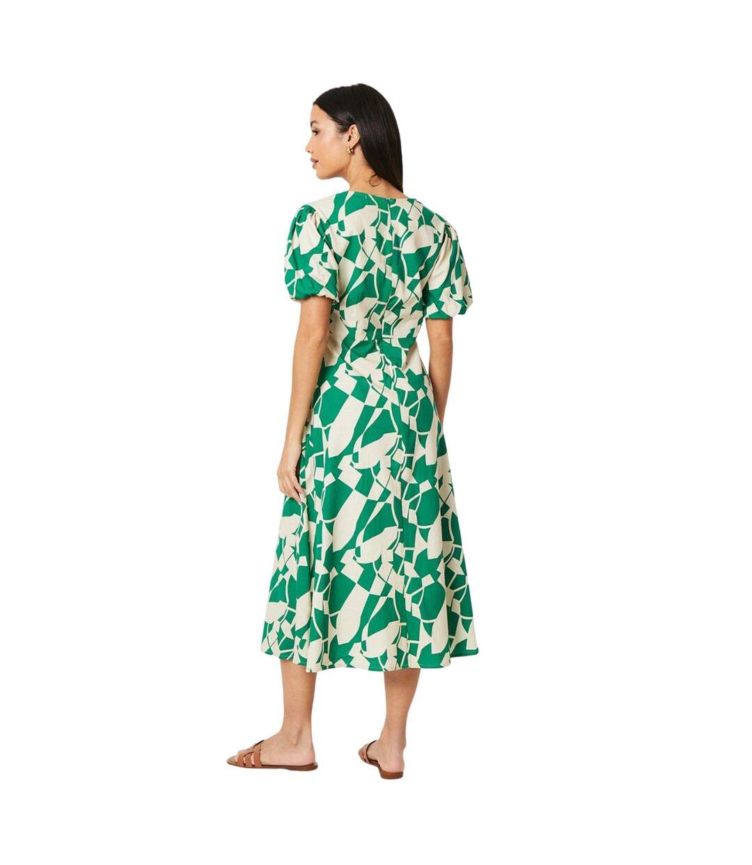 Robe mi-longue femme vert Principles-2