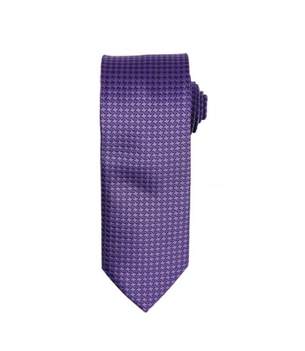 Premier Mens Puppy Tooth Formal Work Tie (Purple) (One Size) - UTRW5239