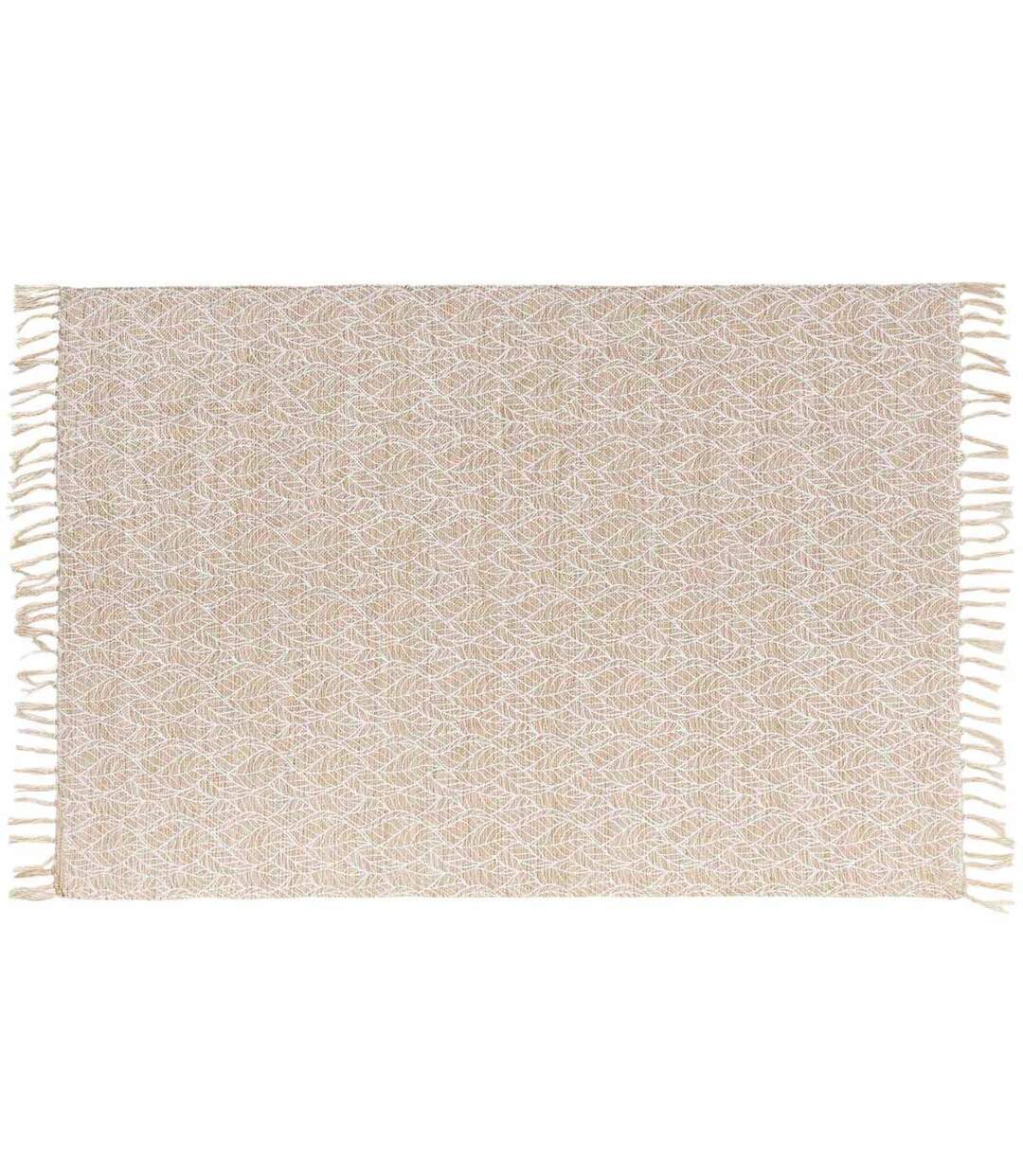 Tapis Déco à Franges Kalinda 120x170cm Blanc-1