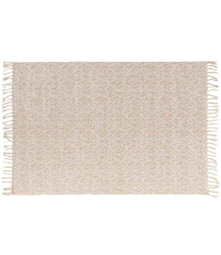 Tapis Déco à Franges Kalinda 120x170cm Blanc