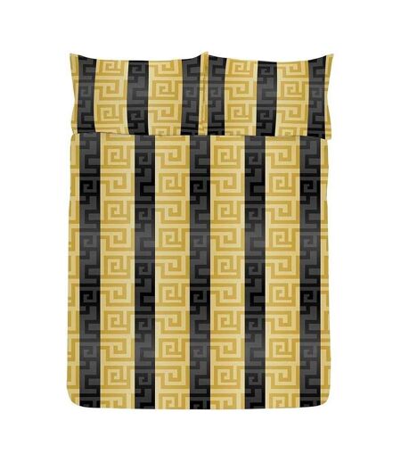 Parure De Lit Motif/style Athéna Noir Jaune Or K Collection