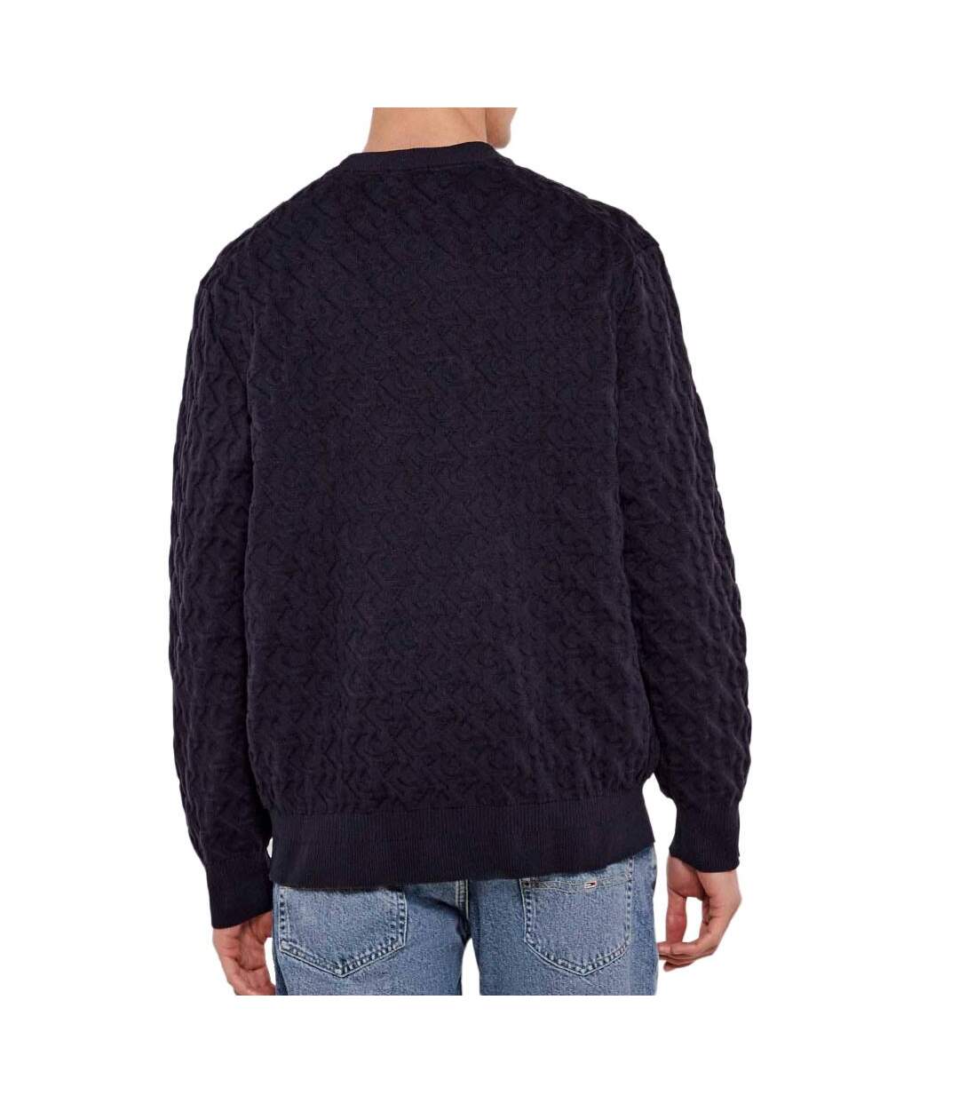 Pull marine homme calvin klein jeans rel aop - l-2
