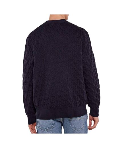 Pull marine homme calvin klein jeans rel aop - l