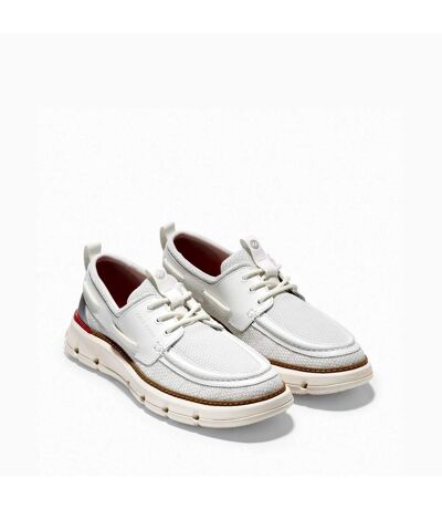 Cole Haan Mens 4.ZeroGrand Regatta Boat Shoes (White) - UTFS10701