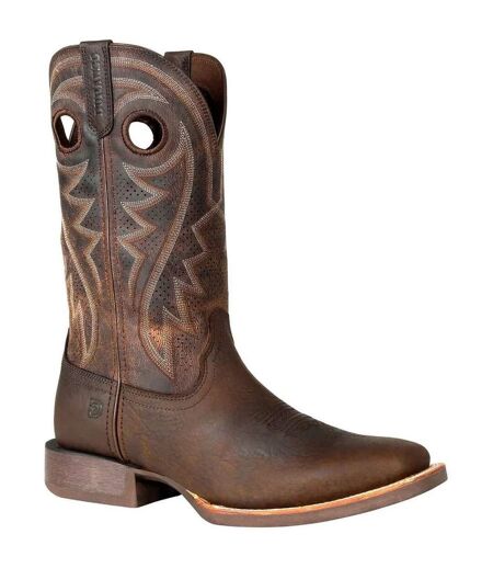Mens Rebel Pro Full Grain Leather Wide Cowboy Boots Bay Brown Durango
