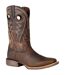 Mens Rebel Pro Full Grain Leather Wide Cowboy Boots Bay Brown Durango-1